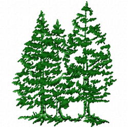 Trees Embroidery Design 4